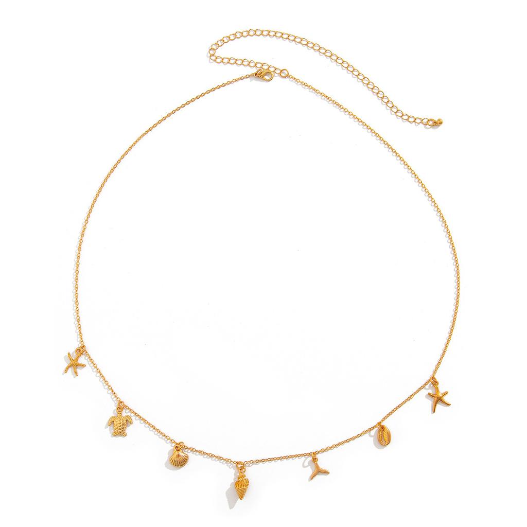 Holiday Starfish Scallop Shell Chain Waist Chain Beach Coconut Imitation Pearl Fish Tail BodyChain