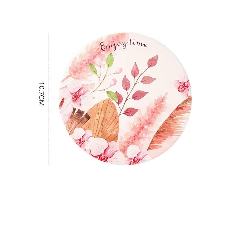 Керамические подставки с пробковым основанием «Цветочный сезон», противоожоговые, теплоизоляционные, водопоглощающие коврики, подставки для домашних чайных чашек, стола, стаканов