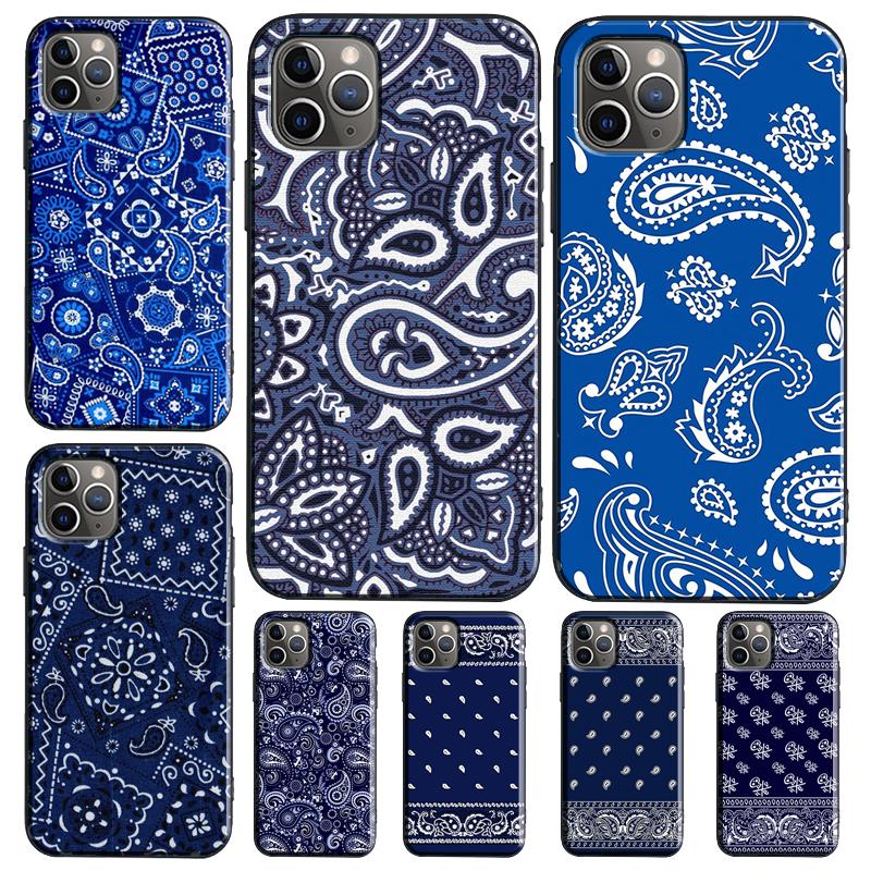 Blue Bandana Paisley Funda For OPPO Reno 12F 11F 13F 14F 8T 8 Lite 10 11 12 13 14 OPPO Find X8 X6 X5 X9 Pro Case