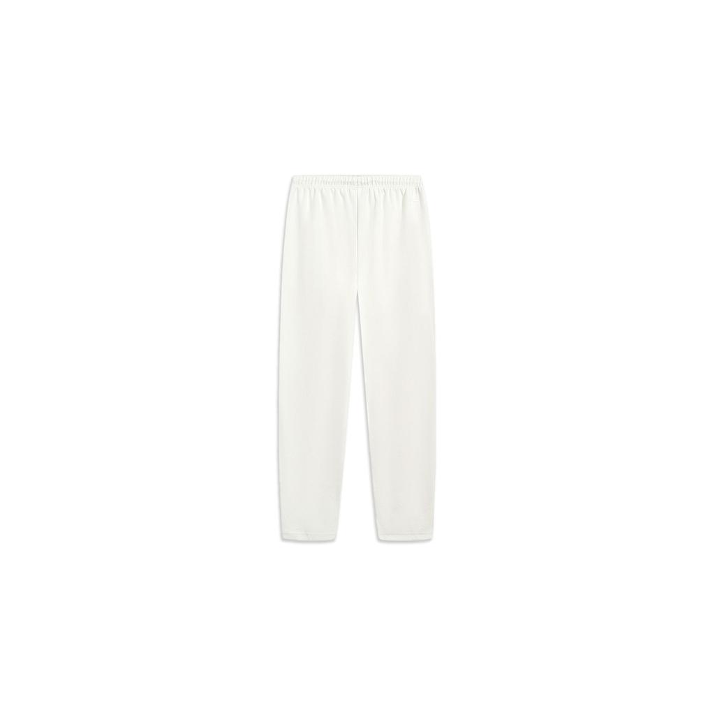 Li Ning Sports Lifestyle Series Casual Embroidered Letter Knitted Sports Pants Women Pants Off-White AKLT534-1
