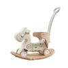 Gorocking Dream Rocking Horse, 3-in-1 Ride-on Toy for Children Ages 1-5, with Kick-Off and Push Handles (Light Brown)
