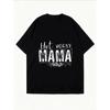 Белая оверсайз футболка с принтом 'Hot Mess Mama' Графическая футболка для повседневной носки и стиля