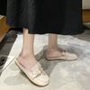 Fashion Flat Round Toe Shoes Comfortable Elegan Slides On Sale Chic Elegant 2025 Trend Fashionable Women's Slippers and Ladies Sandals