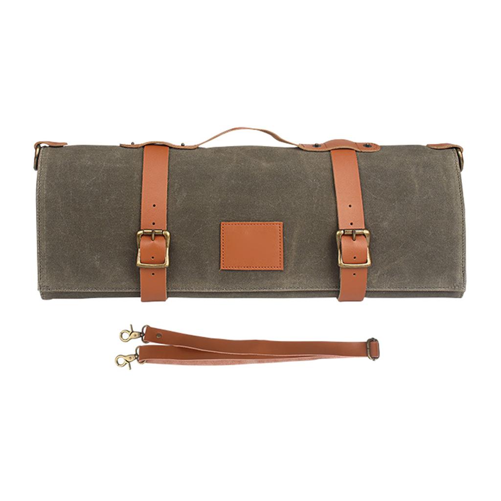 Многофункциональная сумка-ролл для шеф-повара, портативный органайзер с ручкой и плечевым ремнем для кухонных инструментов и аксессуаров