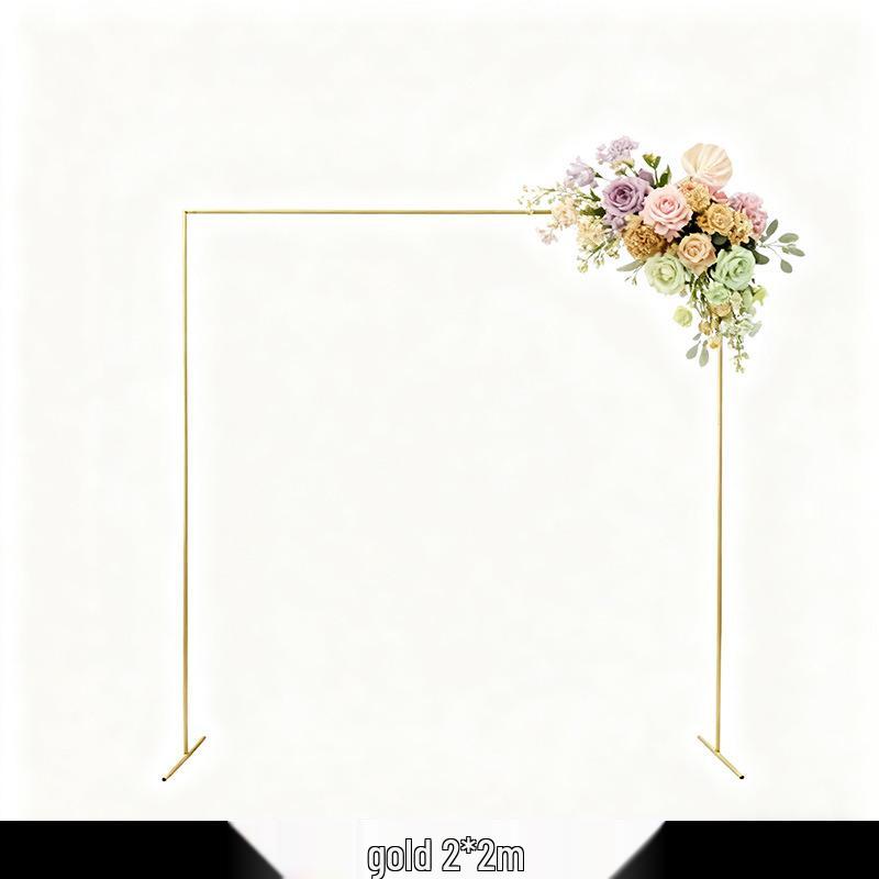 Popular 7.2ft Gold Wrought Iron Archway for Balloons, Photography, or Outdoor Wedding Aisles