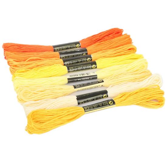 8Pcs 7.5m Thread Cross Stitch Embroidery Cotton DIY Craft Sewing Skeins for Cross Stitch