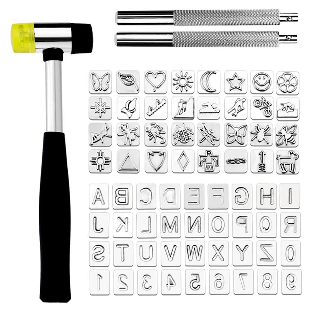 Креативный инструмент для резьбы по коже «Звезда и Луна» Серия с узорами букв Штамп из стали Печать золотом и серебром на коже Подарок для друзей
