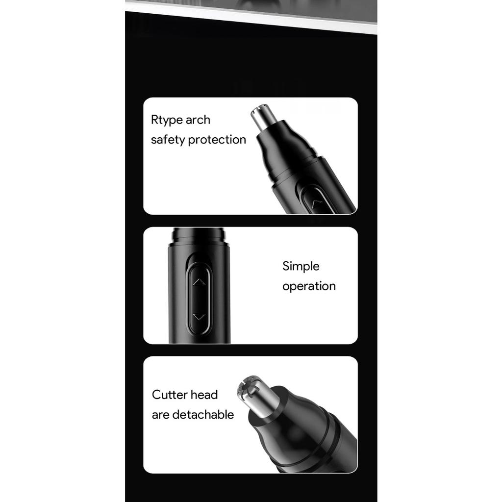 Электрический триммер для носа, триммер для ушей, для коррекции бровей, профессиональный, безопасный, безболезненный, портативный для деловых поездок и дома