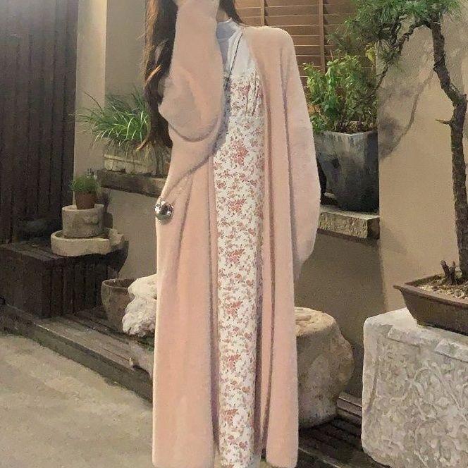 Женский свитер в иностранном стиле, женский свободный кардиган, женское пальто, платье Pure Desire