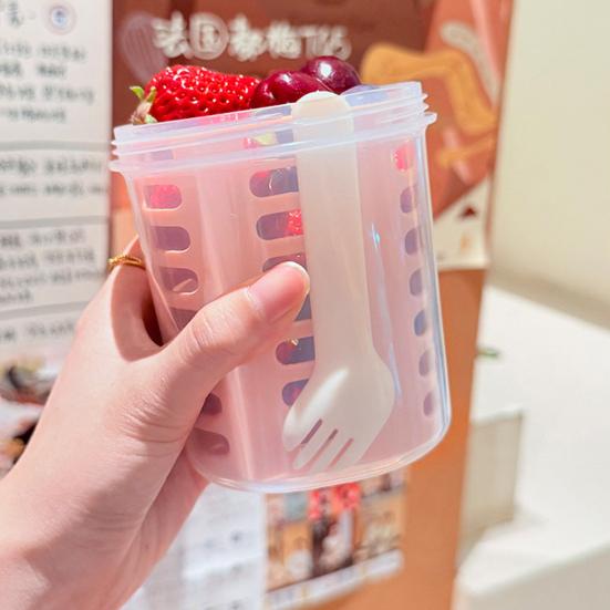 Салатная чашка 501-600 мл из пищевого полипропилена, герметичная переносная салатная коробка с улучшенной крышкой