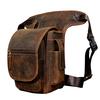 Genuine Leather Men Casual Messenger Shoulder Sling Bag Fashion Multifunction Drop Leg Bag Waist Pack