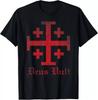 NEW LIMITED Knight Templar Cross Crusader Deus Vult Jerusalem Cross T-Shirt