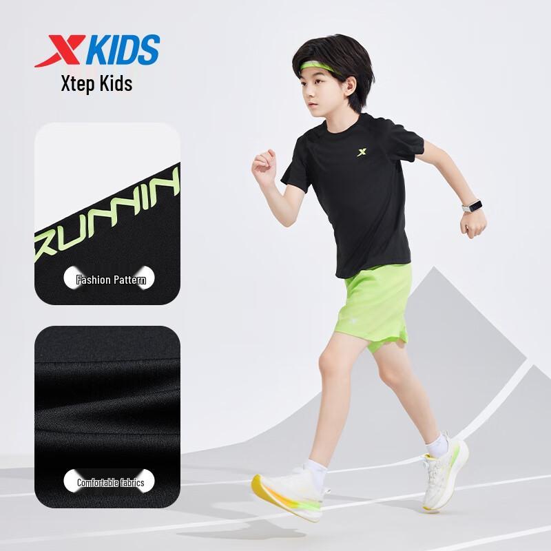XTEP Kids' Unisex Big Font Print Short Sleeve Knit Set