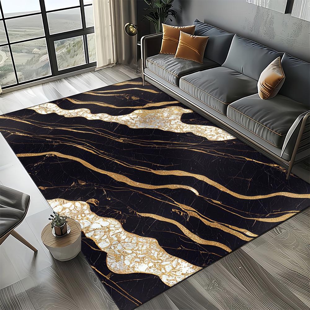 27 Стиль Новая Мода Мрамор Черный Белый Золотой Камень Ковер Коврик для Гостиной Спальни Дома Украшение Дивана, Нескользящий Напольный Коврик