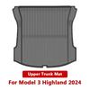 НОВЫЕ Коврики для переднего и заднего багажника Tesla Model 3/Y Highland, TPE ковер, водонепроницаемые, погодоустойчивые накладки, коврики верхнего и нижнего слоя