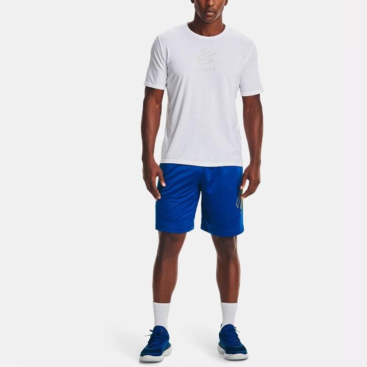 Men's Under Armour Curry Casual Logo Printing Short Sleeve White 1357001-100