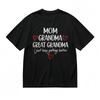 Men's Comfy Breathable Classic T-Shirt Mom Grandma Great Grandma Graphic Tee
