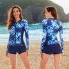 Split Long Sleeve Surfer Suit Sunscreen Women's Swimsuit Hot Spring Diving Suit Sexy Swimsuit