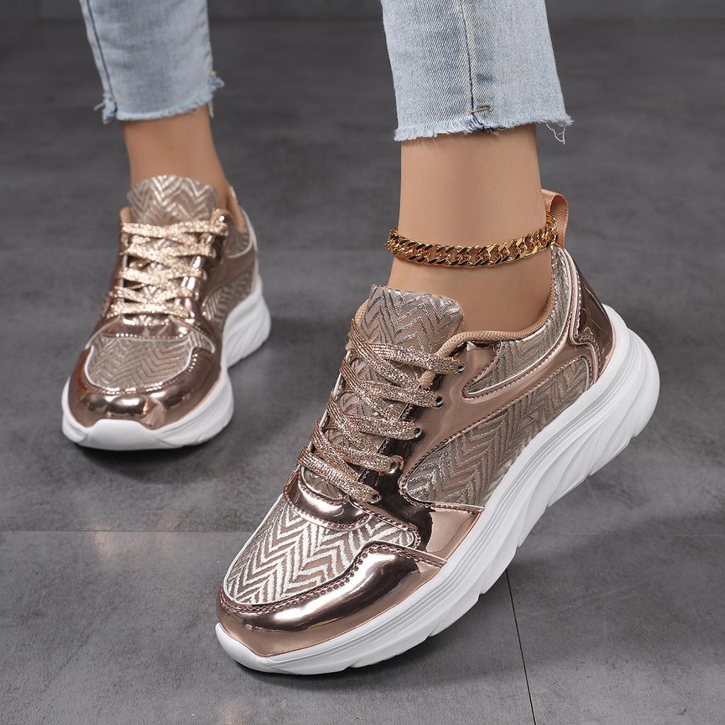 TUINANLE Женские блестящие кроссовки с пайетками, дышащая сетчатая обувь, удобная обувь