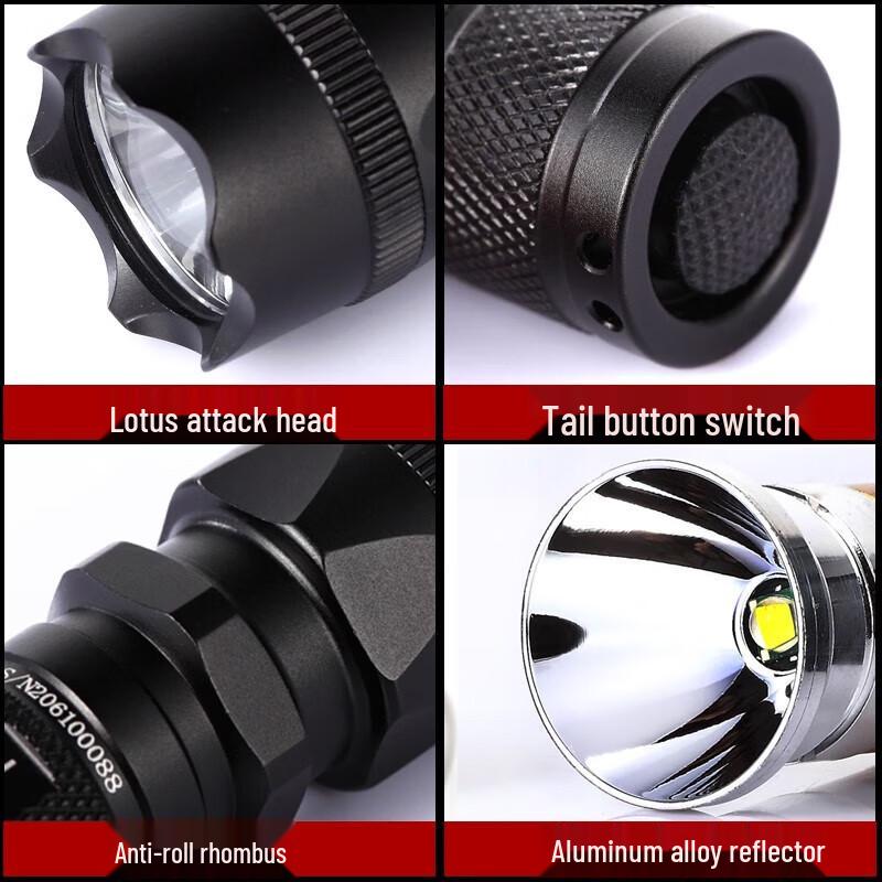 Тактический фонарь TANK007 L2 LED с аккумулятором