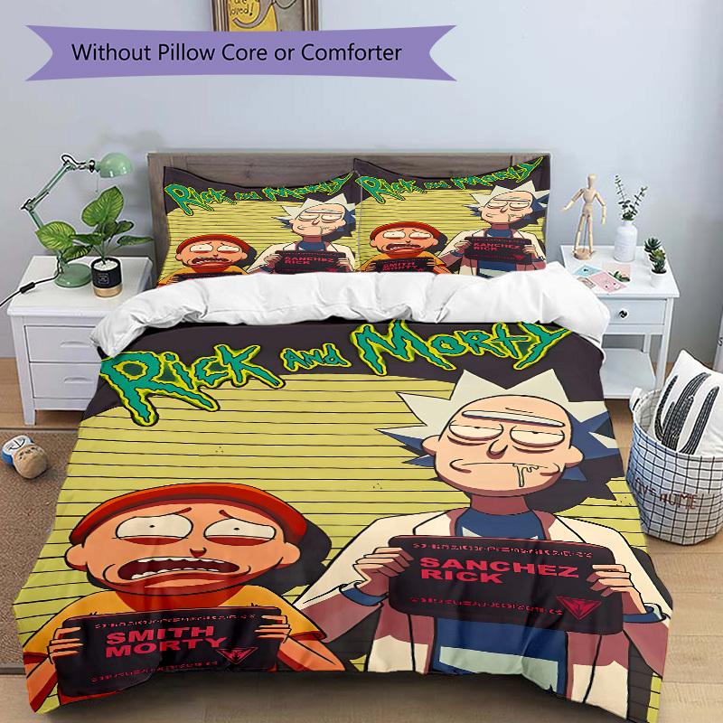 3pcs Sanchez Rick Duvet Cover Set, 1 Duvet Cover + 2 Pillowcases (No Insert), High-Definition Print for All Seasons,Durable yy251103050