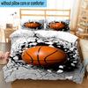 3PCS Basketball Pattern Background 3pcs Bedding,Including 3PCS Duvet Cover And 2pcs Pillowcases Perfect for Christmas,Ideal for Bedroom, Dormitory