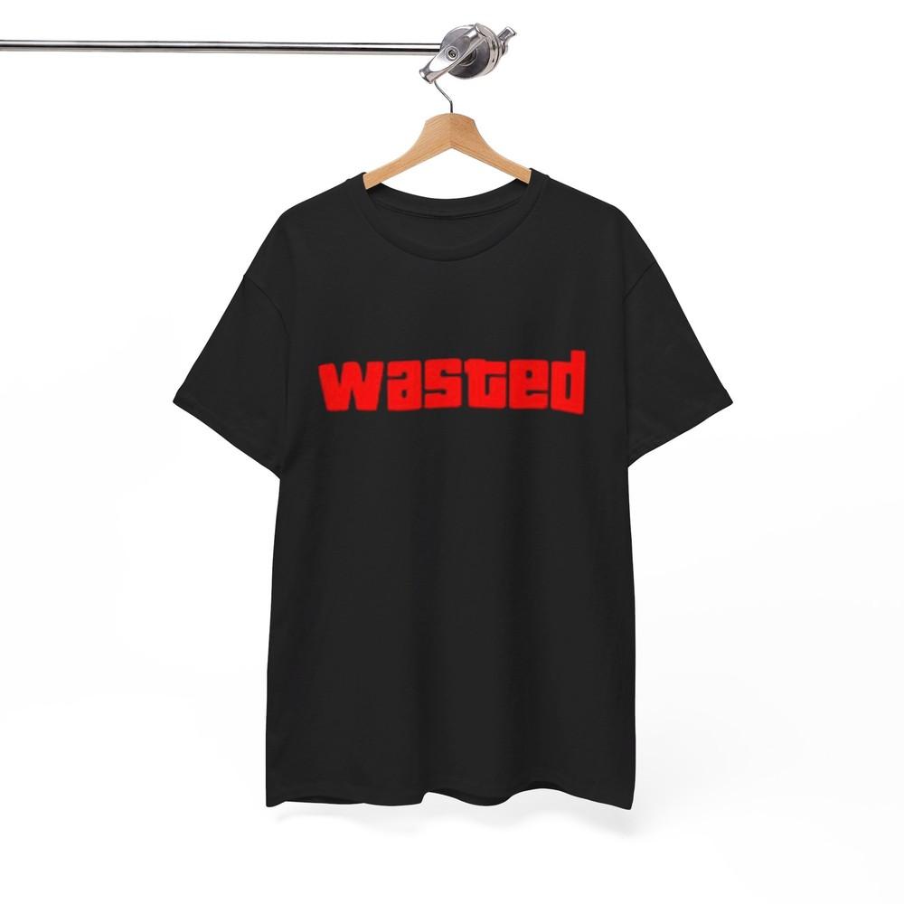 Футболка с графикой Wasted GTA для геймеров Grand Theft Auto, унисекс, из плотного хлопка