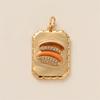 Exaggerated expression pendant, cherry envelope, heart cake, earth butterfly pendant, gold-plated color preservation
