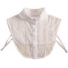 Linbaiway Women Stand Ruffle Lace Chiffon Fake Collar Detachable False Collar Adult Sweater Blouse Top Removable Faux Collar