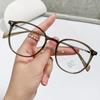 Ретро TR Очки с защитой от синего света Женские Уличная фотография Оправа для очков без диоптрий Плоские очки 01247