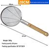 ZISIZ Stainless Steel Strainer Skimmer with Bamboo Handle