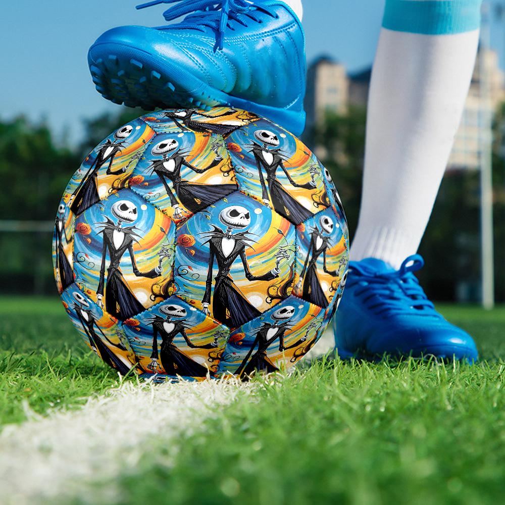The Nightmare Before Christmas Theme Size 5 Soccer Ball, Suitable for Both Indoor and Outdoor Matches, a Gift Suitable for Everyone.