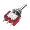 Heschen Миниатюрный тумблер мгновенного действия MTS-123, (ON)-OFF-(ON) SPDT, 3-контактный, 2 А 250 В, 5 А 120 В, упаковка из 5 шт.