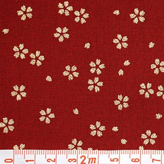 Raw Wool Cut 110cm X Japanese Approximately 110cm X Purple Cloth, 50cm, Pattern, Japanese-style Print, Gold, 3-132, 50cm, 3.