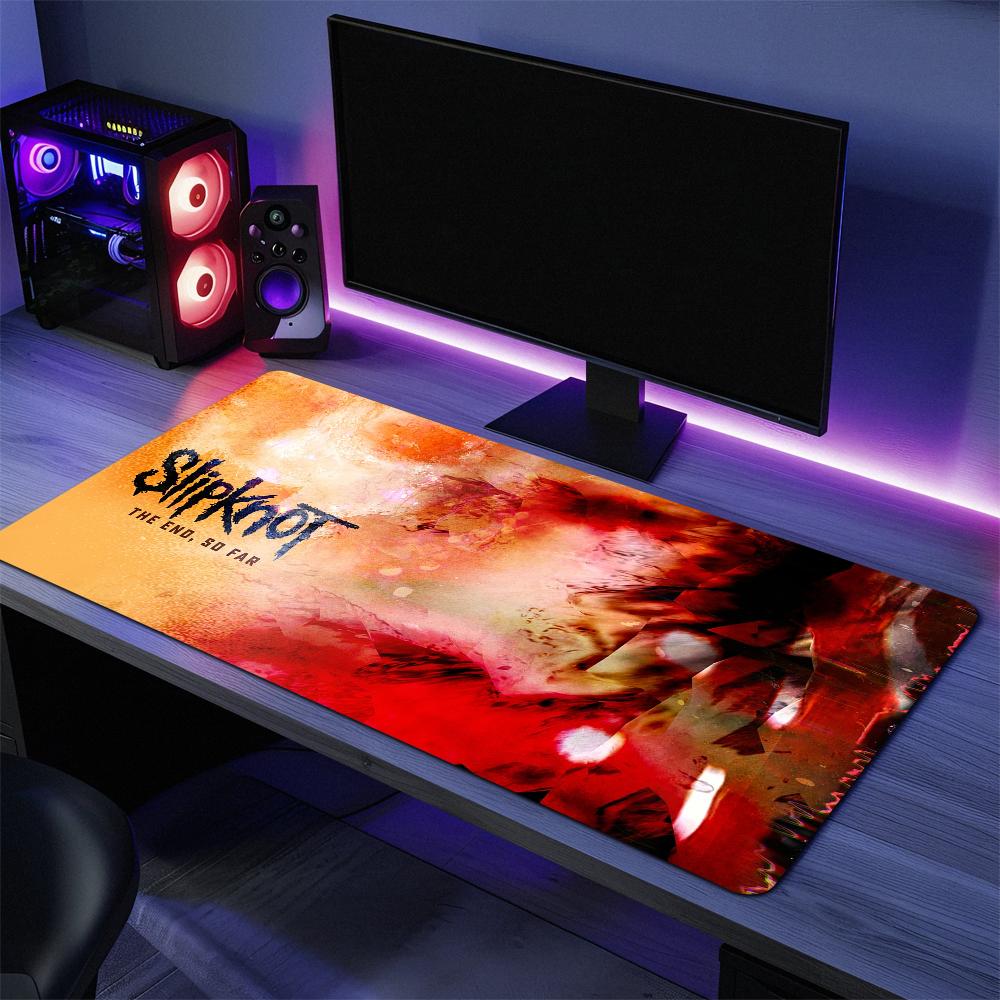 Band S-Slipknot Live at MSG Mouse Pad Large Desk Mat Keyboard Ergonomic Office Rubber PC Non-slip Anti-fray Home Custom