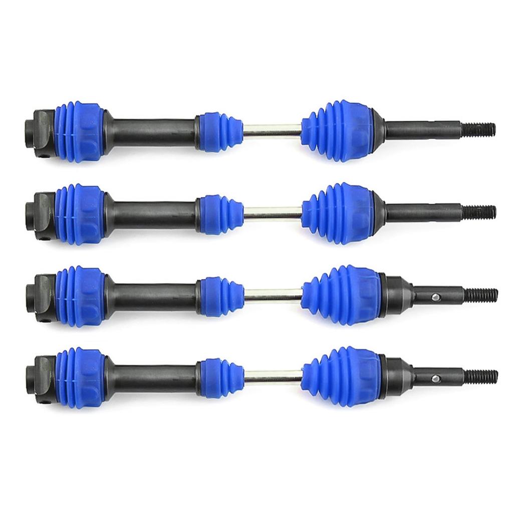 4 Pcs Rr Drive Shaft Steel Driveshaft CVD Replacement for Slash Rustler Hoss VXL 4X4 1/10 Remote control Car