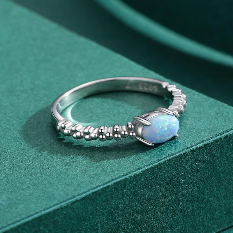 MODIAN Кольца на палец из стерлингового серебра 925 пробы с натуральными овальными опалами, оригинальный дизайн, модные ювелирные аксессуары для женщин