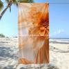 Vibrant Orange Floral Beach Towel Patterned Sunscreen And Windproof Suitable For Swimming Pool Camping Travel