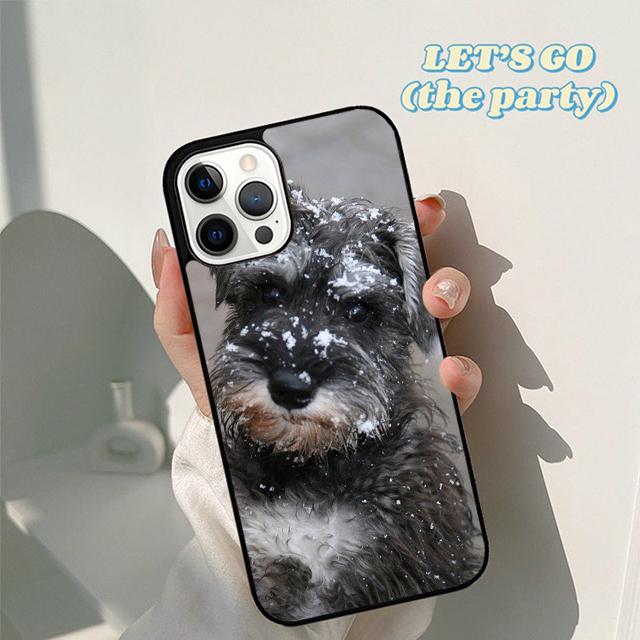Осенний миниатюрный шнауцер щенок собака Чехол для телефона для iPhone 17 Air 16 16e 15 12 11 13 14 Pro Max Plus Coque