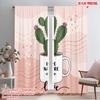 2pcs 2D Flat Printing Party Window Curtains Love Nature Cactus Polyester Without Electricity 0 for Home & Party Decoration