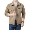 Men's Loose Casual Corduroy Jacket Men's Large Size Solid Color Simple Stand-up Collar Men's Clothing Men's Jacket