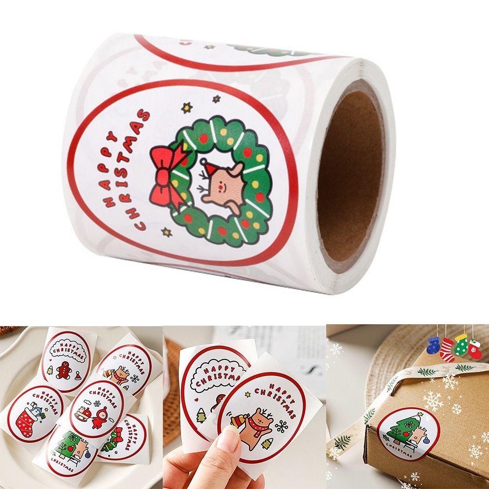 120pcs/roll Cartoon Gift Decorative Labels Cartoon Stickers for Gift Box Envelopes Party Favors