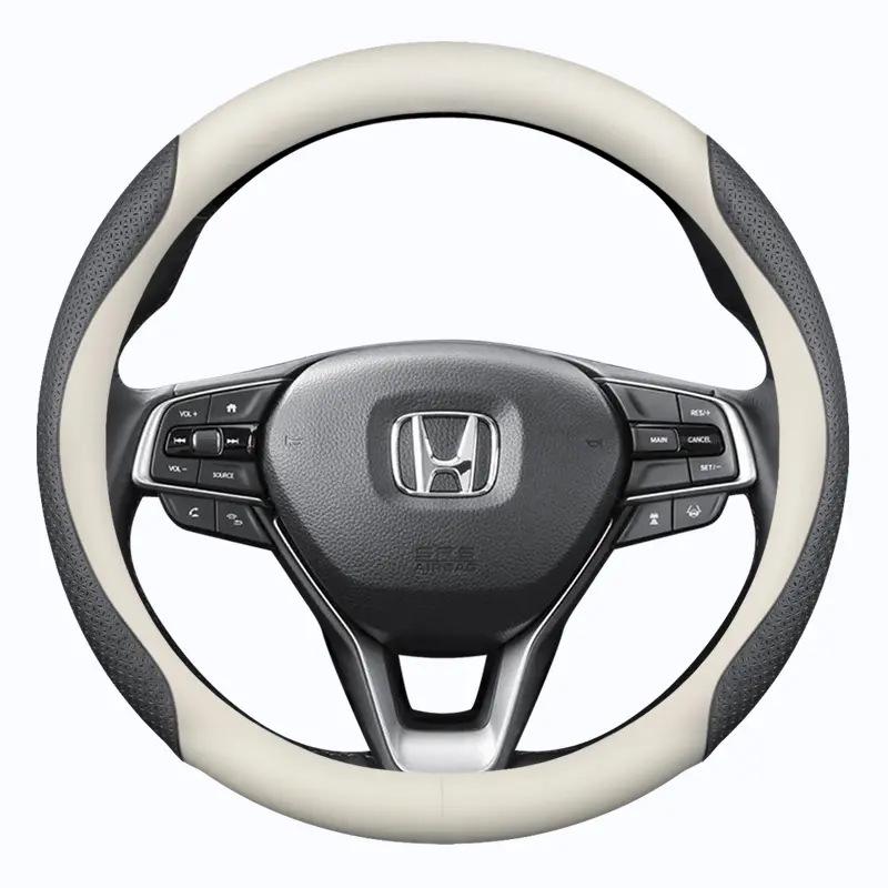 Ультратонкая кожаная оплетка на руль для Honda Accord, Civic, CRV, Inspire, Fit, URV, Geely, XRV