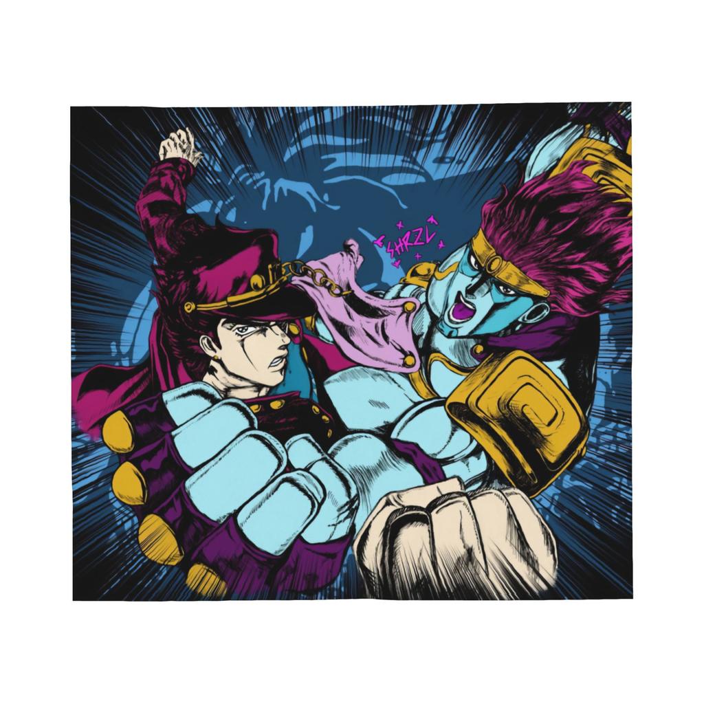 Пледы с принтами из аниме JoJo Флис Весна Осень Портативные Супер Теплые Пледы для Кровати Ковер для Машины Кусок