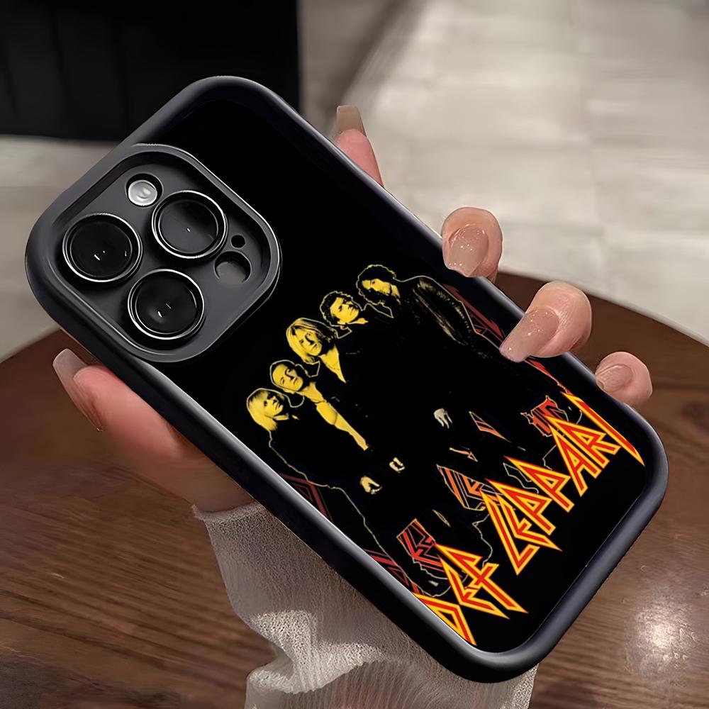 Чехол для телефона с логотипом группы Def Leppard Для IPhone 17 Pro Max 15 Pro 16 14 Plus 12 13 Mini 11 Pro Ударопрочный Мягкий Чехол