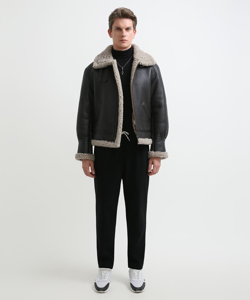 Strike Helios Lambskin Shearling Jacket (Dark Brown)