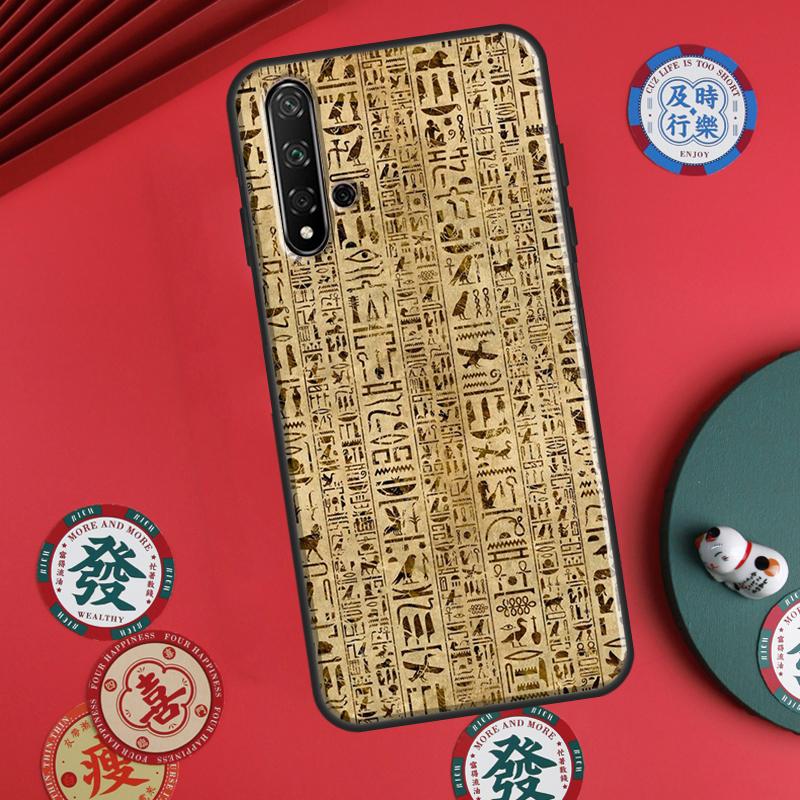 Egypt Pharaoh Mural For Huawei P60 Pro P30 P40 Lite Nova Y61 Y91 Y90 Y70 Y60 Y72 12s 12i 11i 7i 8i 9 10 SE Case