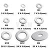 400/200/100pcs Lock and Flat Washer Assortment Kit Stainless Steel M3 M4 M5 M6 M8 M10 Spring Lock Washers and Flat Washers Set