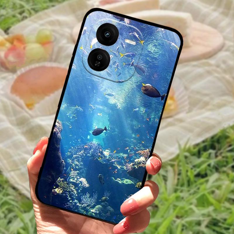 Чехол для телефона Vivo IQOO Z9x Роскошный Расписной Силиконовая Задняя Крышка для IQOO Z9x Защитный Чехол из Мягкого ТПУ с Защитой от Отпечатков Пальцев