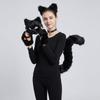 Костюм животного из искусственного меха Набор Забавный Хвост Маска Лапы Перчатки Полный Комплект Плюшевая Маска Косплей Хэллоуин